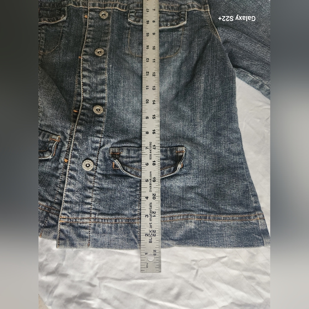 Chico's Blue Jean Jacket Classic Trucker Style - Picture 6 of 12